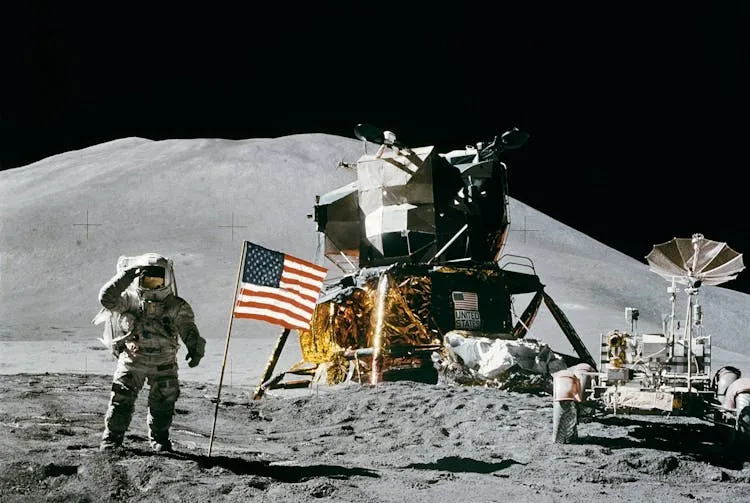 Astronaut landing on the moon